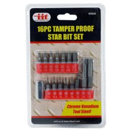 16-pc. Tamper Proof Star Bit Set