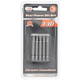 5-pc. T30 Star Power Bit Set