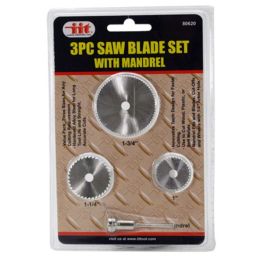 3-pc. Saw Blade Set with Mandrel