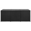 Garden Storage Box Poly Rattan 70.8"x35.4"x29.5" Black