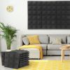 24Pcs 12"x12"x2" Pyramid Acoustic Foam Panel Studio Soundproofing Wall Padding Black
