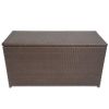 Garden Storage Box Brown 47.2"x19.7"x23.6" Poly Rattan