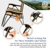 Outdoor Zero Gravity Chair Oversized XXL 33.5" Patio Padded Reclining Lounger with Pillow;  Side Table for Camping;  Lawn;  Garden Khaki/1pack