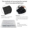 24Pcs 12"x12"x2" Pyramid Acoustic Foam Panel Studio Soundproofing Wall Padding Black