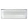 Garden Raised Bed 94.4"x31.4"x31.8" galvanized Steel Silver