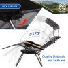 Outdoor Premium Zero Gravity Reclining Lounge Chair with Sun Shade;  Padded Seat;  Cool Mesh Back;  Pillow;  Cup Holder & Side Table for Sports Yard P